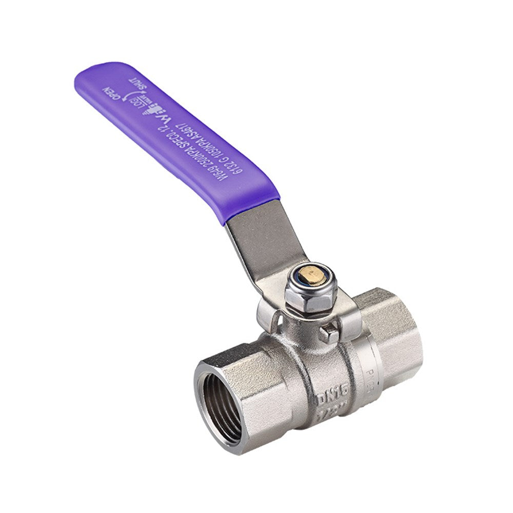Dual Approved Ball Valve — Lever Handle, FI x FI, Lilac, Recycled Water, Lead Free