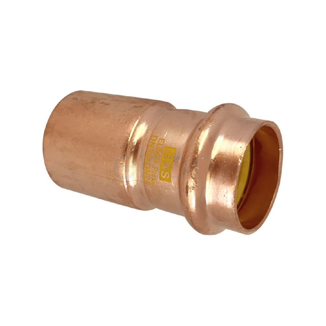 Bronze compression fitting on a white background