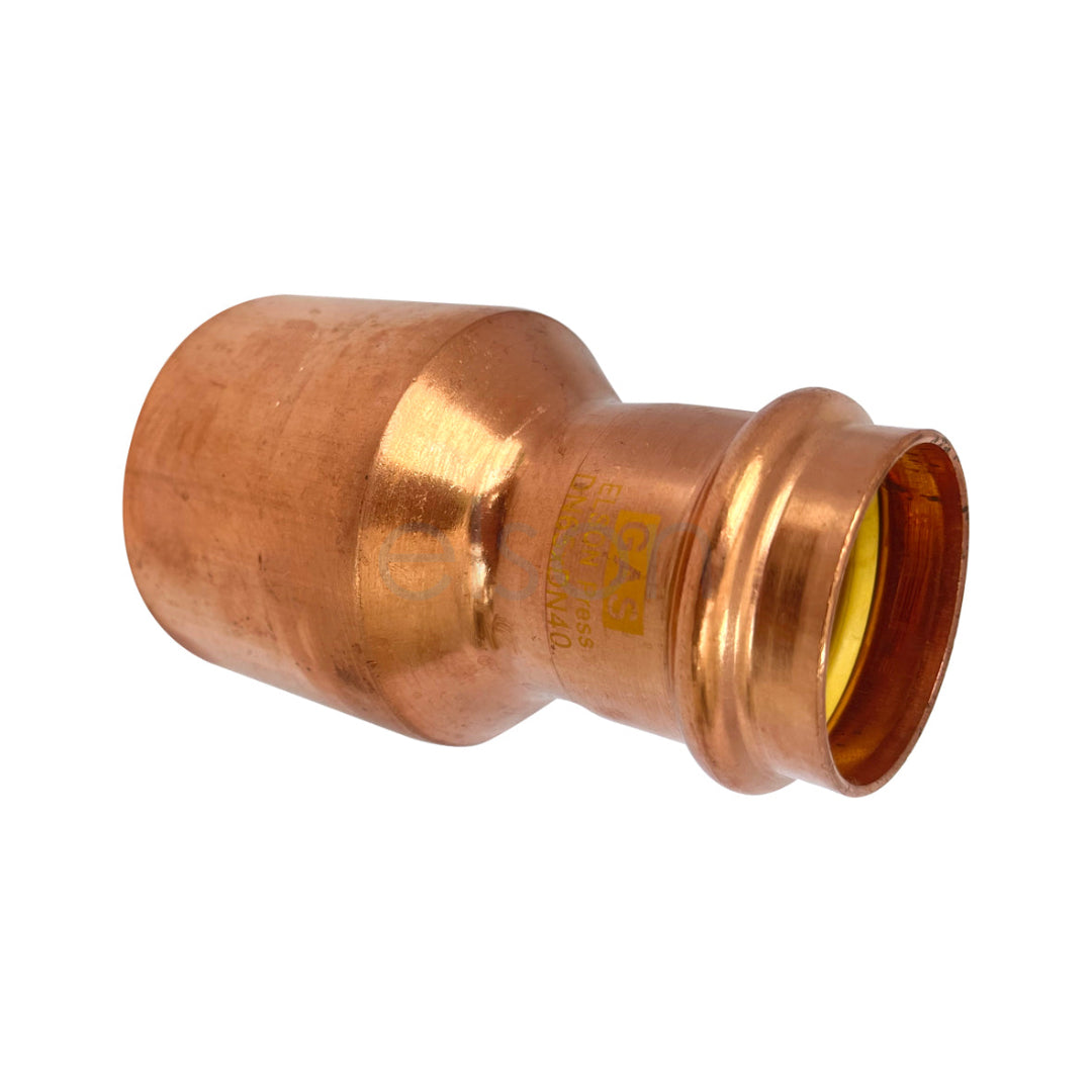 Bronze pipe fitting on a white background