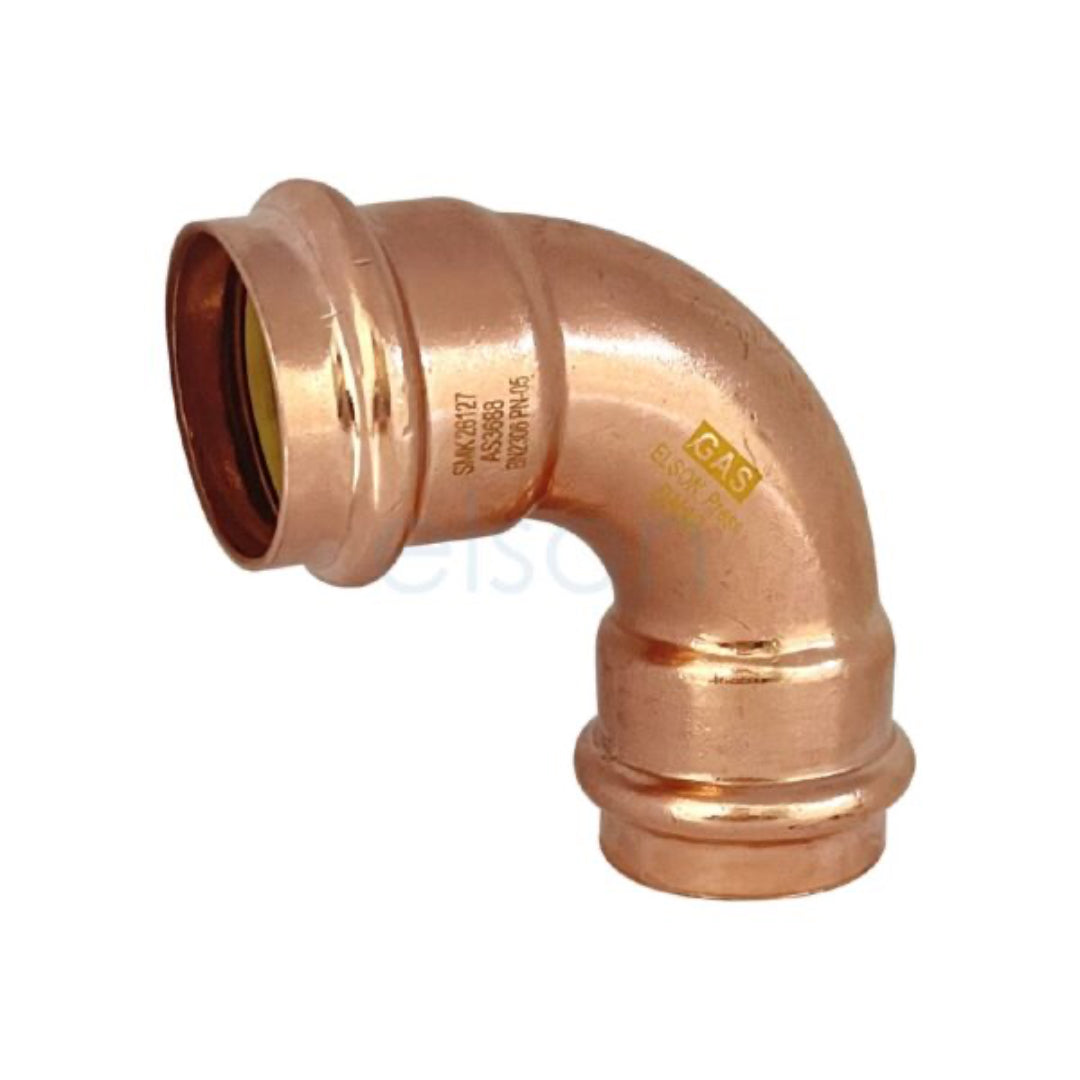 Copper pipe fitting on a white background