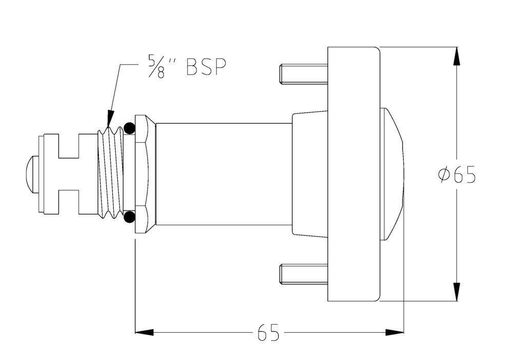 Ezy-Push® CP-BS Push Button Concealed Wall Top Assembly - Cold