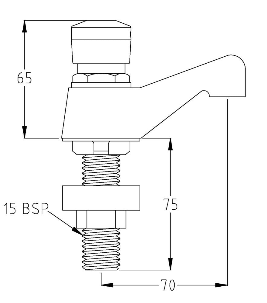 Ezy-Push® CP-BS Push Button Pillar Tap - Cold