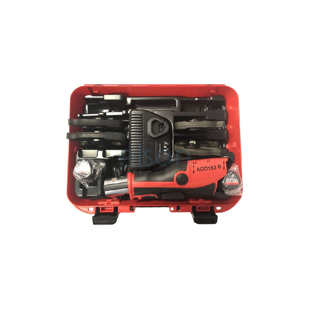 Novopress ACO153 BLUETOOTH PRESS TOOL KIT WITH DN15-DN32 CU PRESS JAWS, 2 BATS & 1 CHARGER - Please allow 2 extra days for delivery