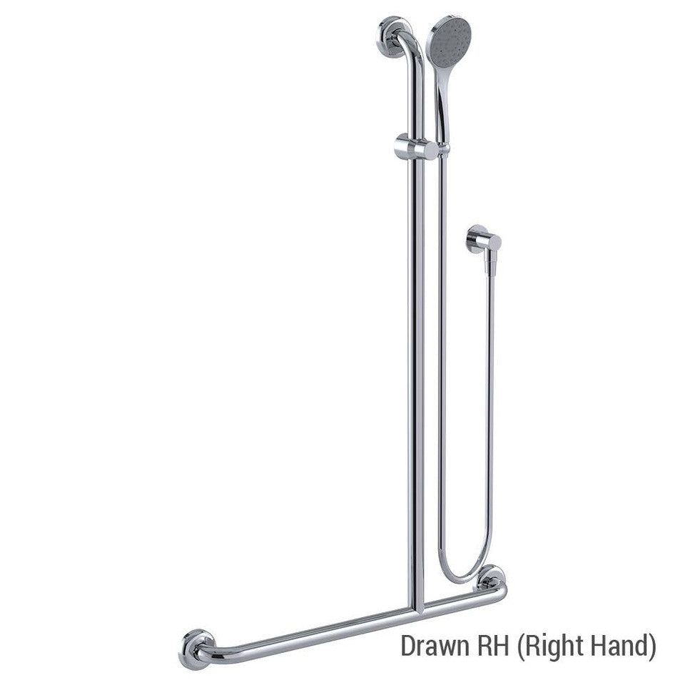 Clam® Flange Shower Kit 20 Chrome WELS 5 Star - 6L/min Right Hand