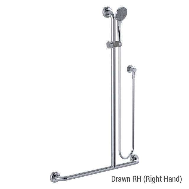 Clam® Flange Shower Kit 16 Commercial Chrome WELS 5 Star - 6L/min Right Hand