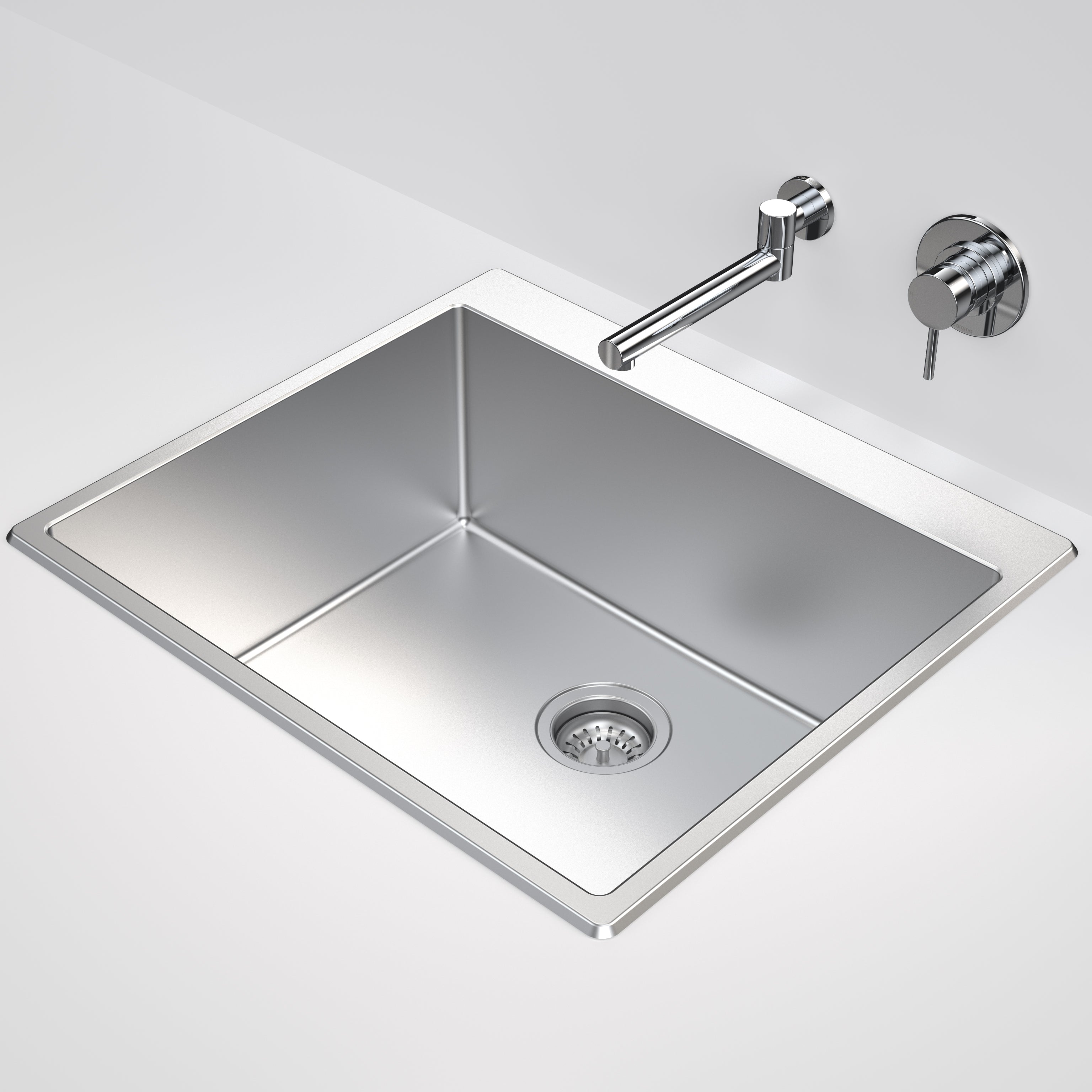 Compass 70L Flushline Laundry Tub