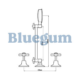 Shower Set Easy Clean Chrome Lead Free Hot & Cold Mixers