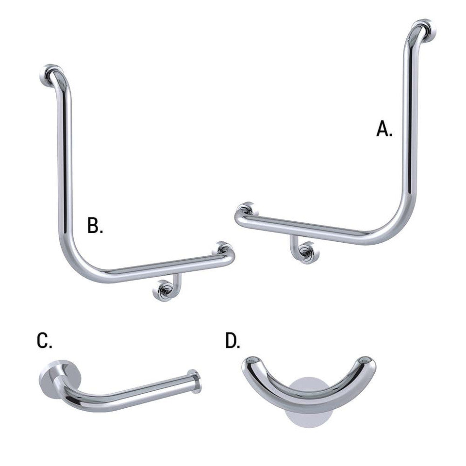 Ambulant Accessible Sanitary Compartment 454 Combination Set Hygienic Seal Polish Supreme™