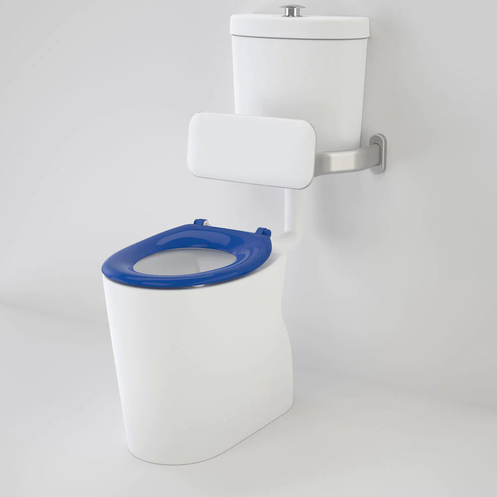 Care 610 Cleanflush Connector S Trap Suite with Backrest and Caravelle Single Flap Seat Sorrento Blue