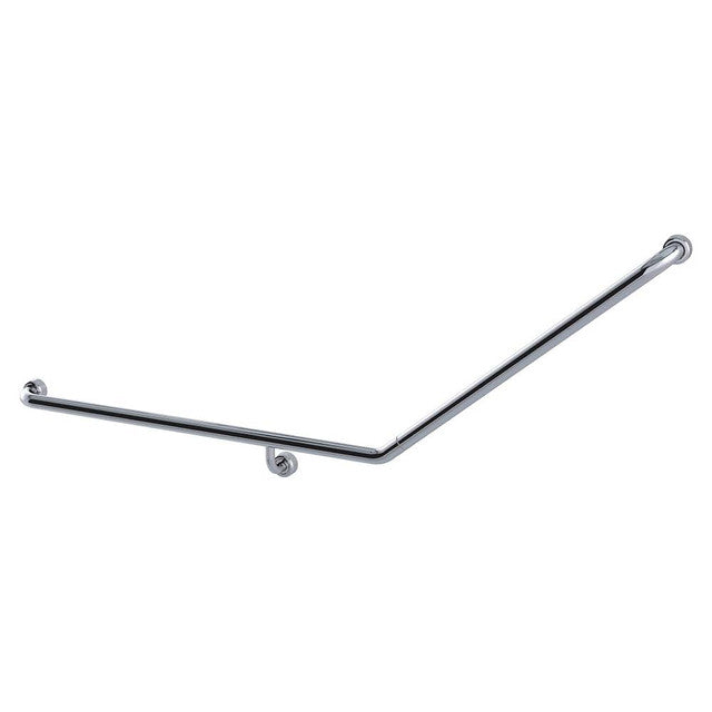 Hygienic Seal® 40° Ambulant & Accessible Grab Rail 870mm x 700mm Polish Supreme™ Left Hand