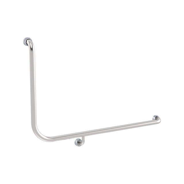 Hygienic Seal® 90° Ambulant & Accessible Grab Rail 960mm x 960mm Brushed Stainless Left Hand