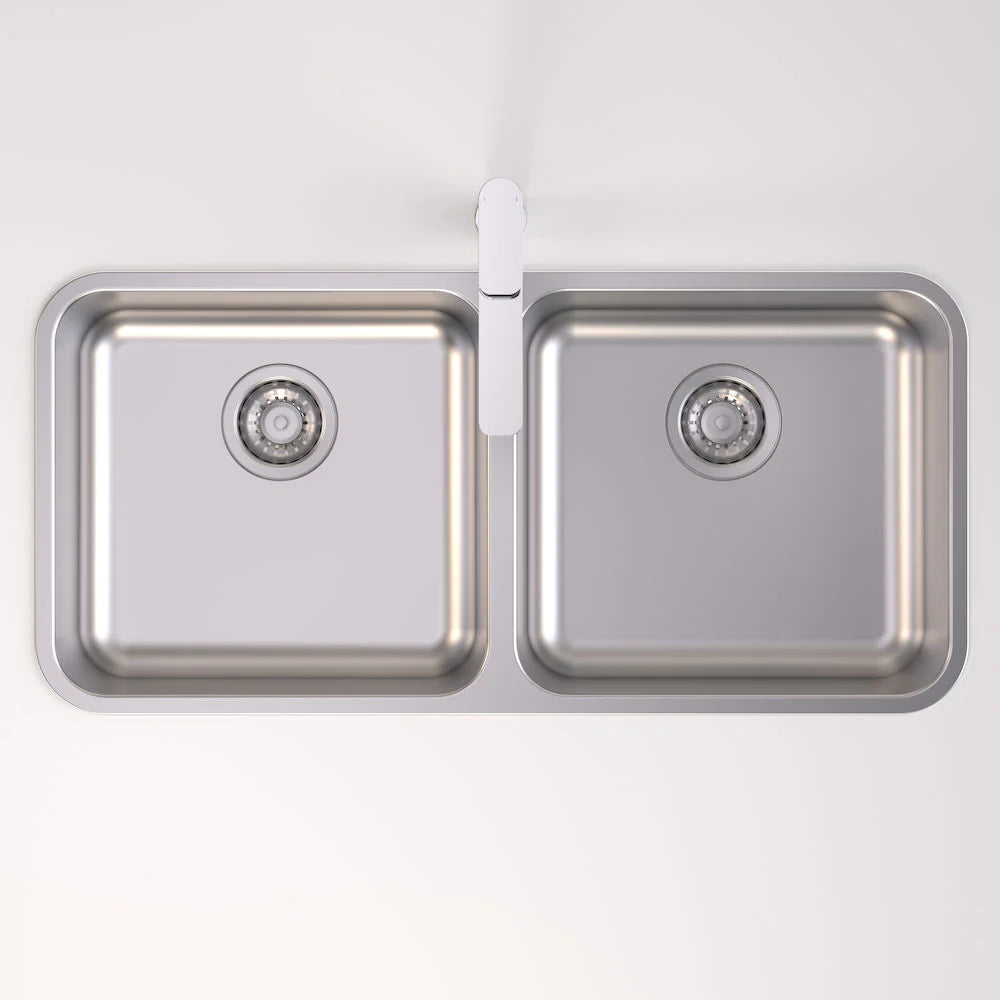 Caroma Luna Double Bowl O/m & U/m