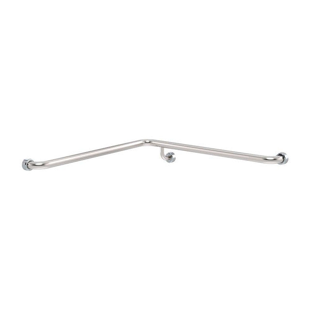 Hygienic Seal® Corner Grab Rail 800mm x 800mm Brushed Stainless Left hand