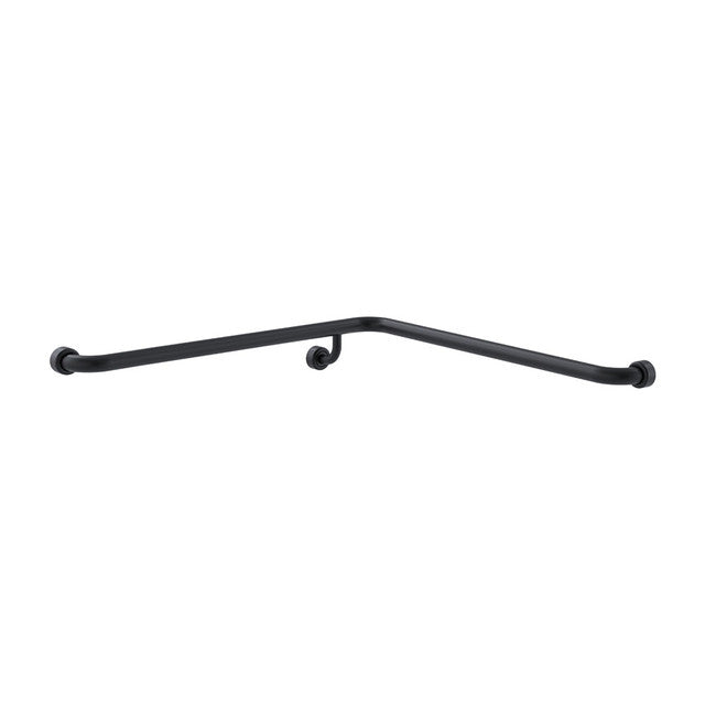Hygienic Seal® Corner Grab Rail 800mm x 800mm Matte Black Right hand