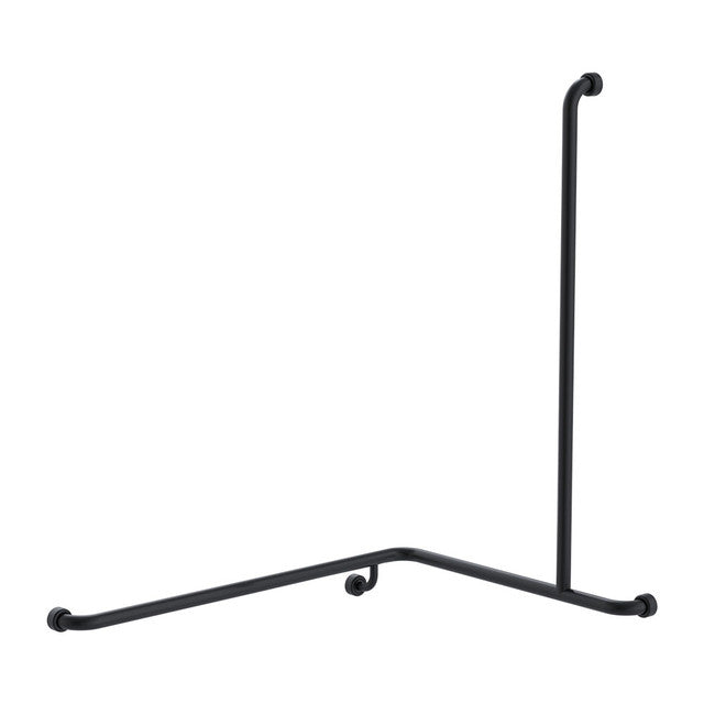 Hygienic Seal® Corner Shower Grab Rail Matte Black Right Hand