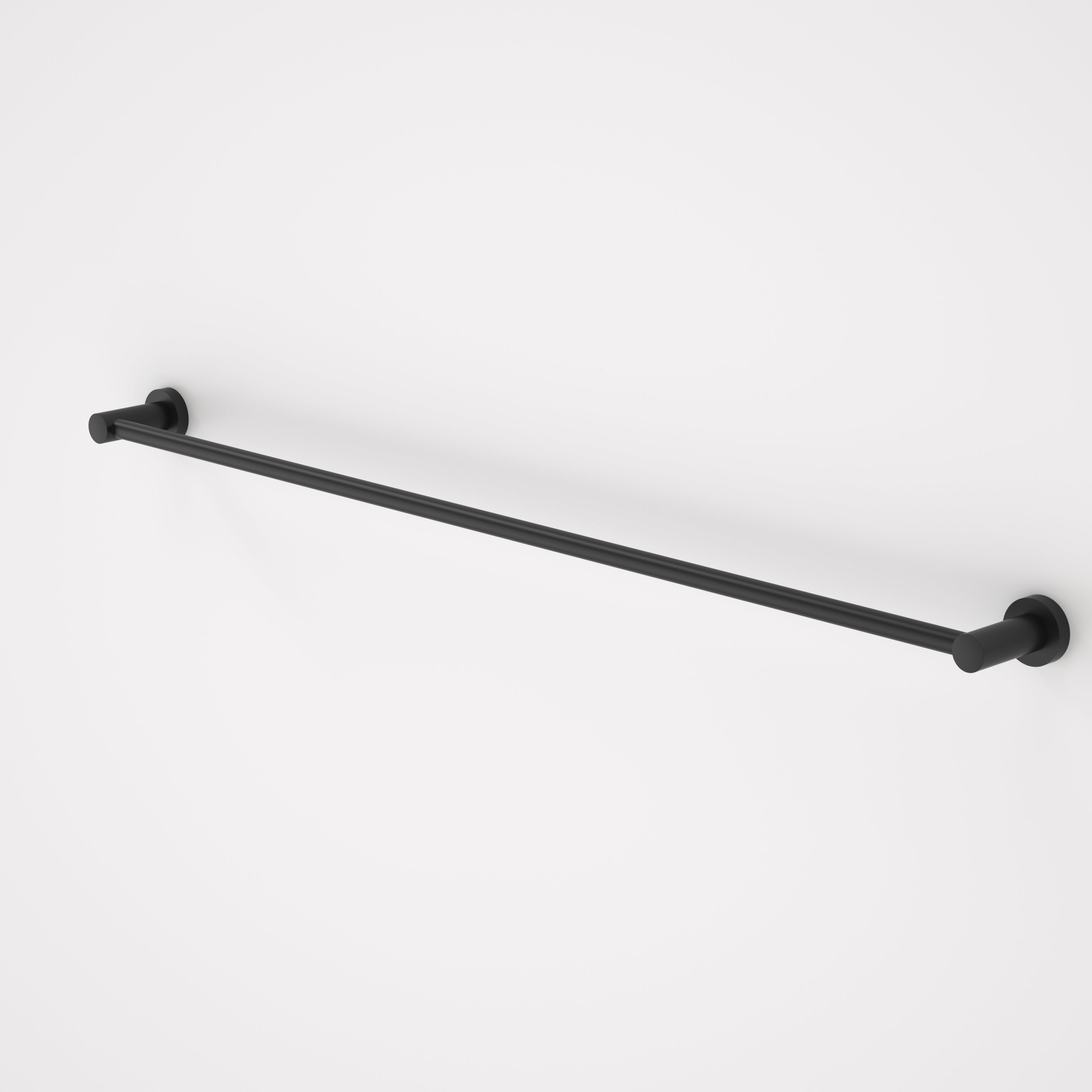 Cosmo Metal Single Towel Rail Black 930mm