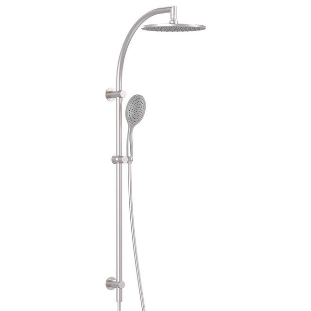 Cosmic Twin Waters™ Swan Neck - Top Inlet Brushed Nickel Streamjet™ XL