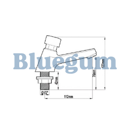 Time Flow Pillar Tap Chrome Push Button