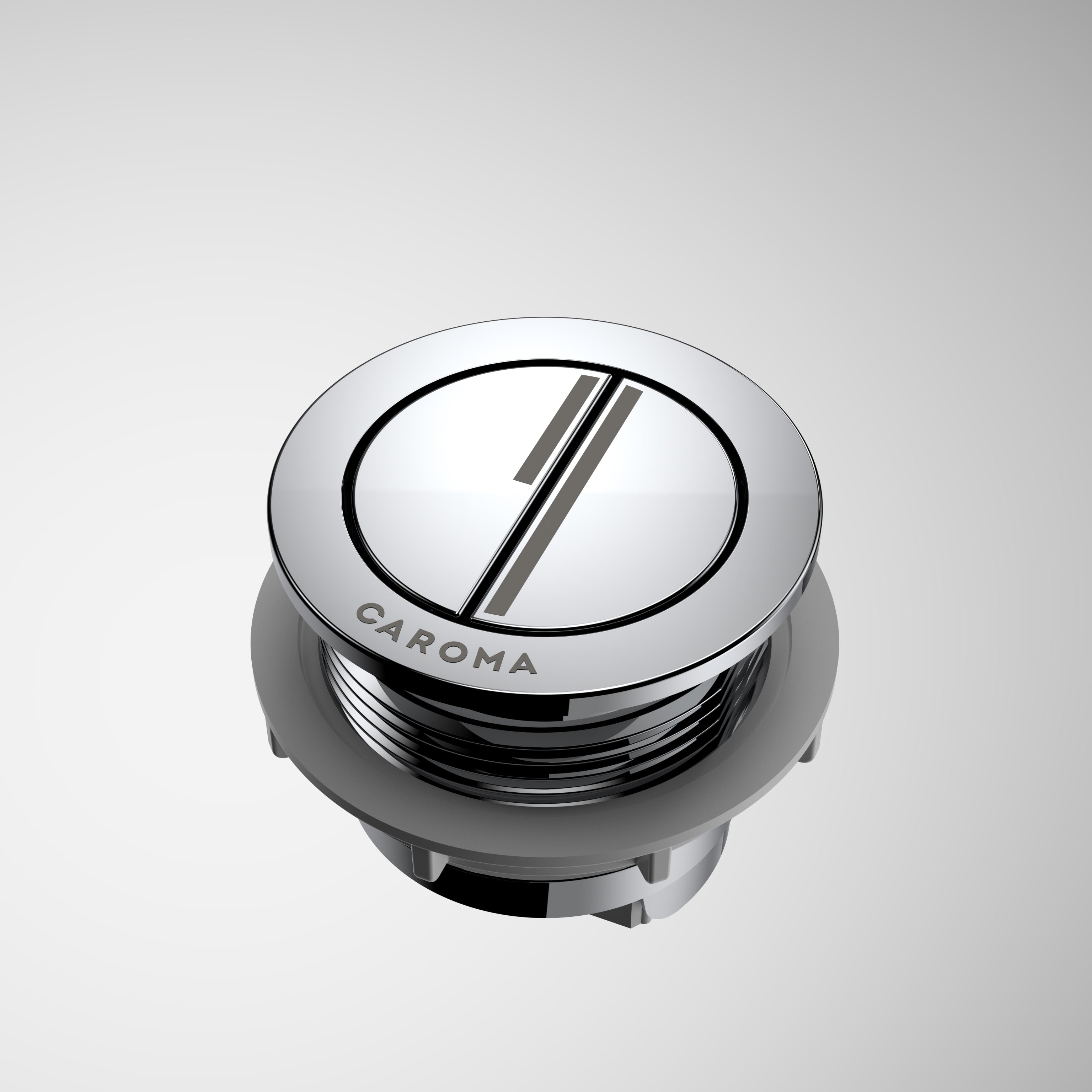 Dual Flush Round Bezel & Button - Chrome