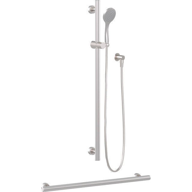 Linear Friction Slide Inverted "T" Shower Kit Brushed Nickel Streamjet™ WELS 3 Star - 9L/min