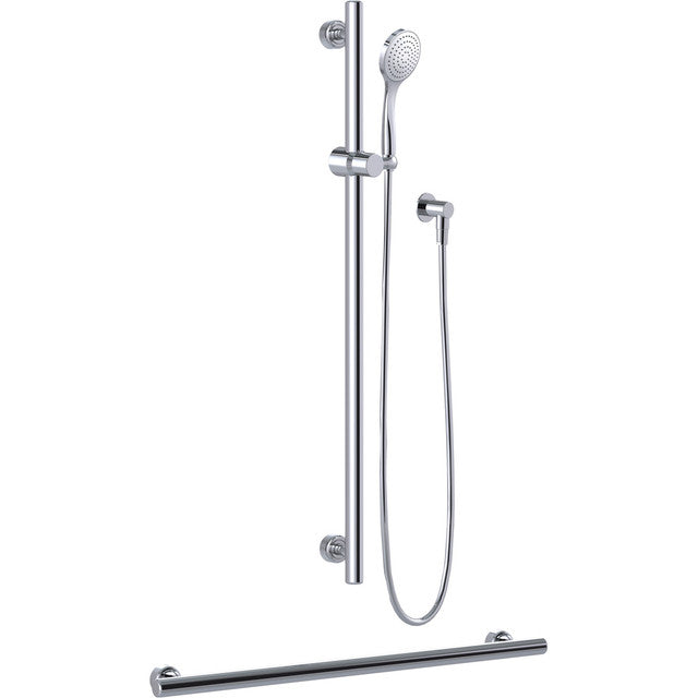 Linear Friction Slide Inverted "T" Shower Kit Chrome Streamjet™ WELS 3 Star - 9L/min