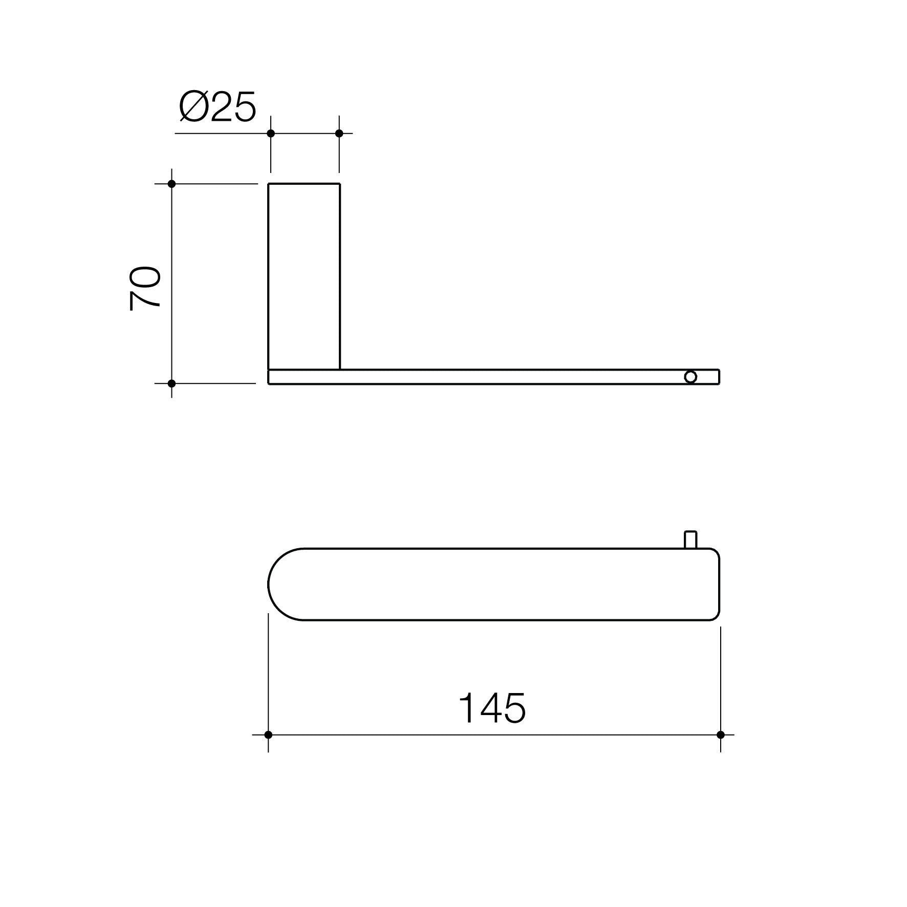 Urbane II Toilet Roll Holder - Matte Black
