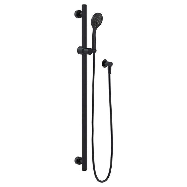 Linear Friction Slide Shower Kit Matte Black Streamjet™ WELS 4 Star - 7.5L/min