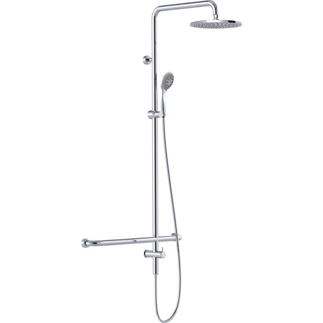 Linear Twin Waters™ Inverted "T" Chrome Streamjet™ Turbo Pulsator Arm 450mm Right Hand Bottom Inlet