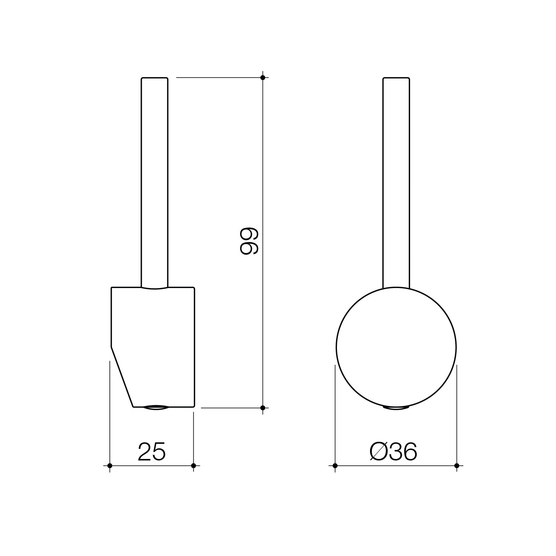 Liano II Sink Mixer Handle - Matte Black