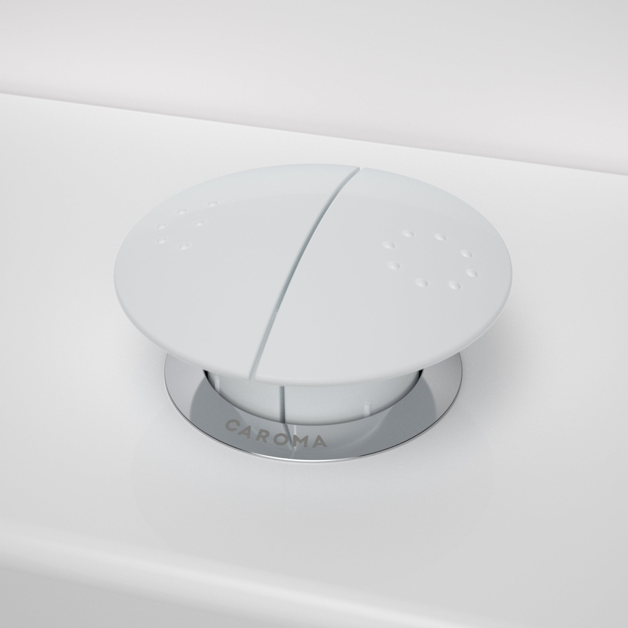 Round Care Button - White