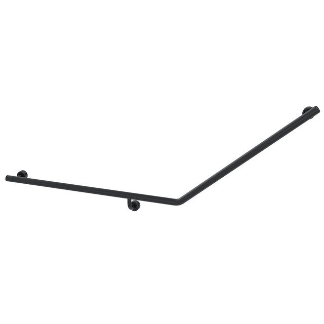 Linear 40° Ambulant & Accessible Grab Rail 870mm x 700mm Matte Black Left Hand