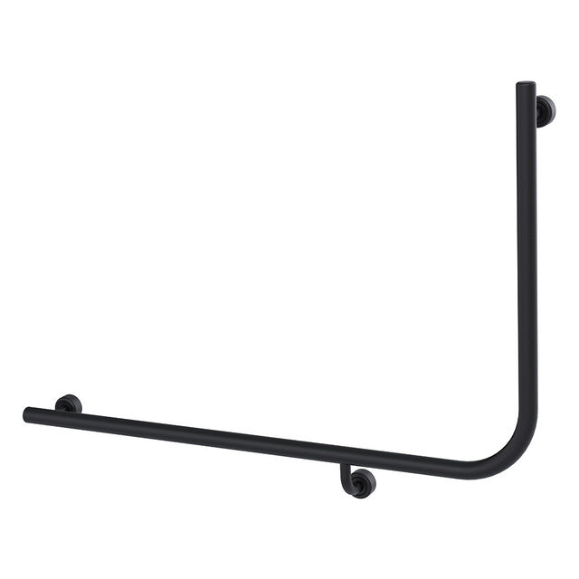 Linear 90° Ambulant & Accessible Grab Rail 960mm x 600mm Matte Black Left Hand