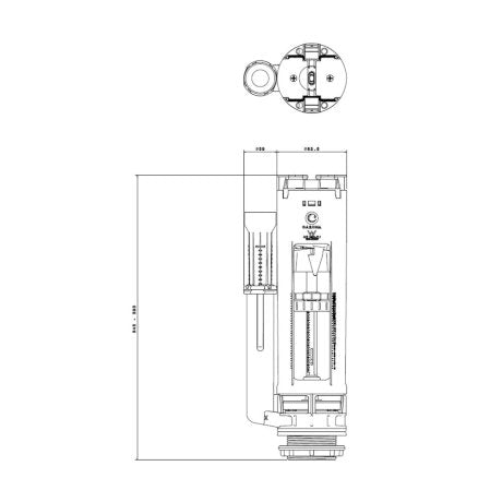 Caroma Quietflow 2 M5 Outlet Valve – Universal Dual Flush Cistern Replacement for Caroma, Fowler & Stylus | 750085