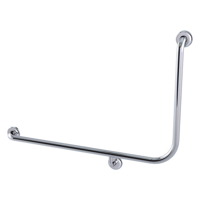 Clam® Flange 90° Accessible Grab Rail 960mm x 600mm Polish Supreme™ Left Hand