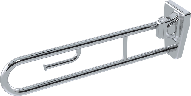 Tiltlock® 850mm Grab Rail With Fixed Toilet Paper Holder Polish Supreme™ Right Hand