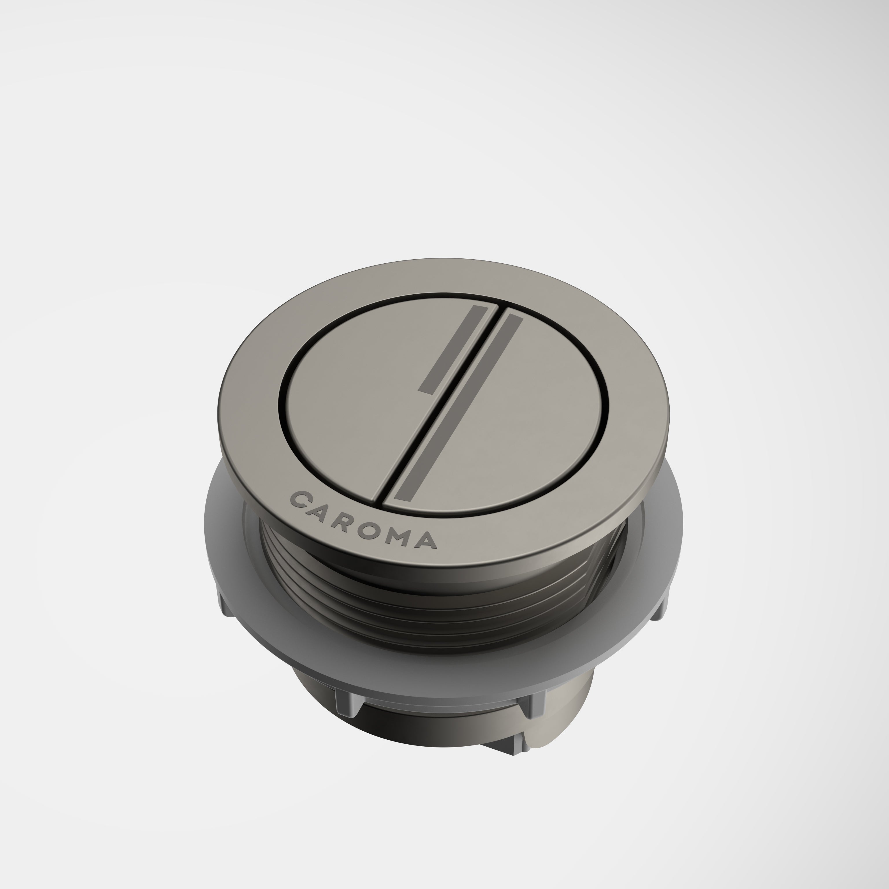 Dual Flush Round Bezel & Button - Brushed Nickel