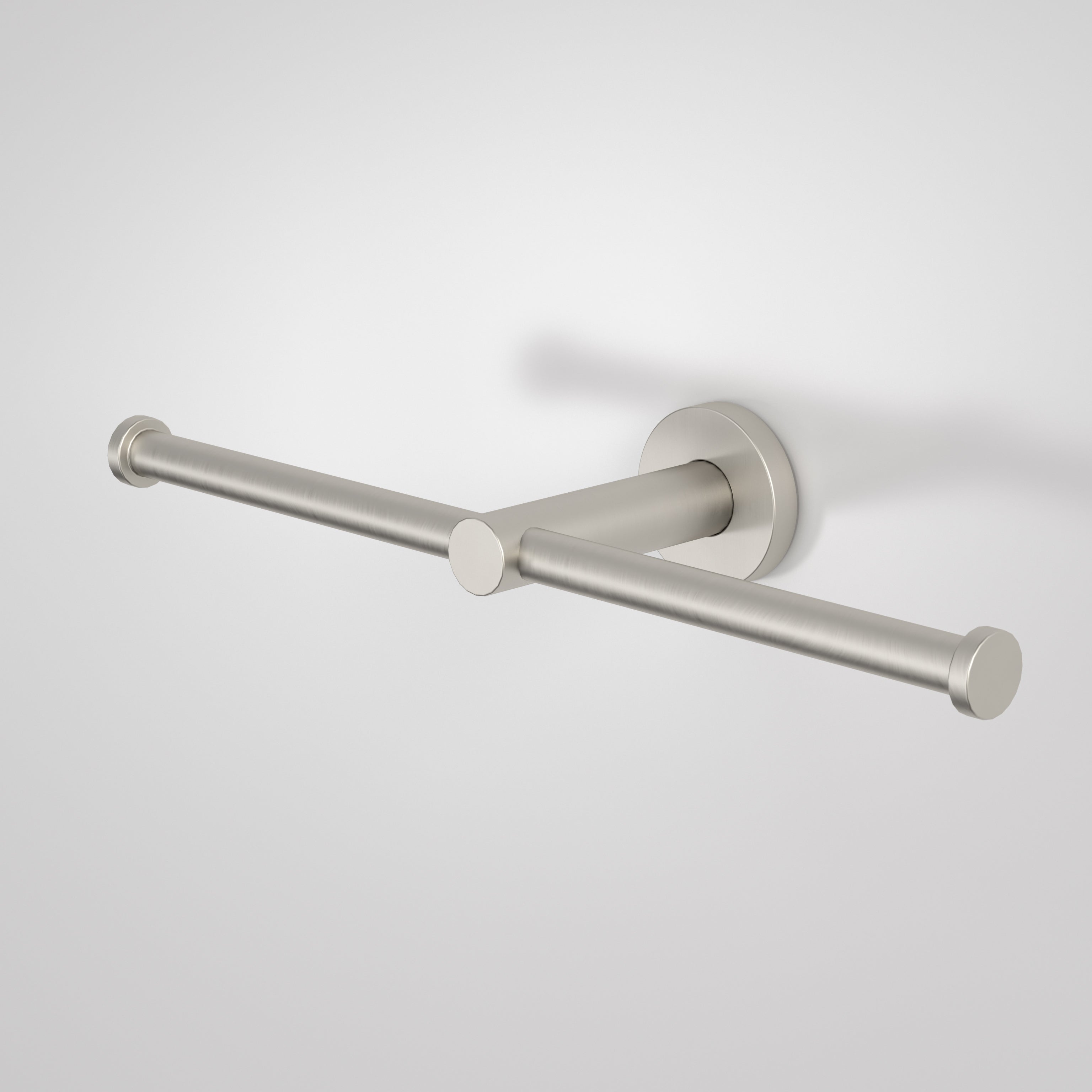 Virtu Circit Double Toilet Paper Holder - Brushed Nickel