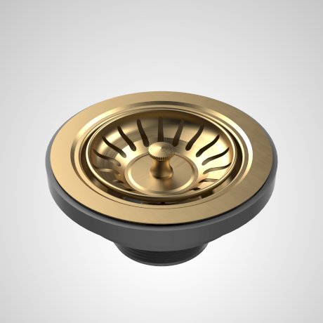 Urbane II Basket Waste - Brushed Brass