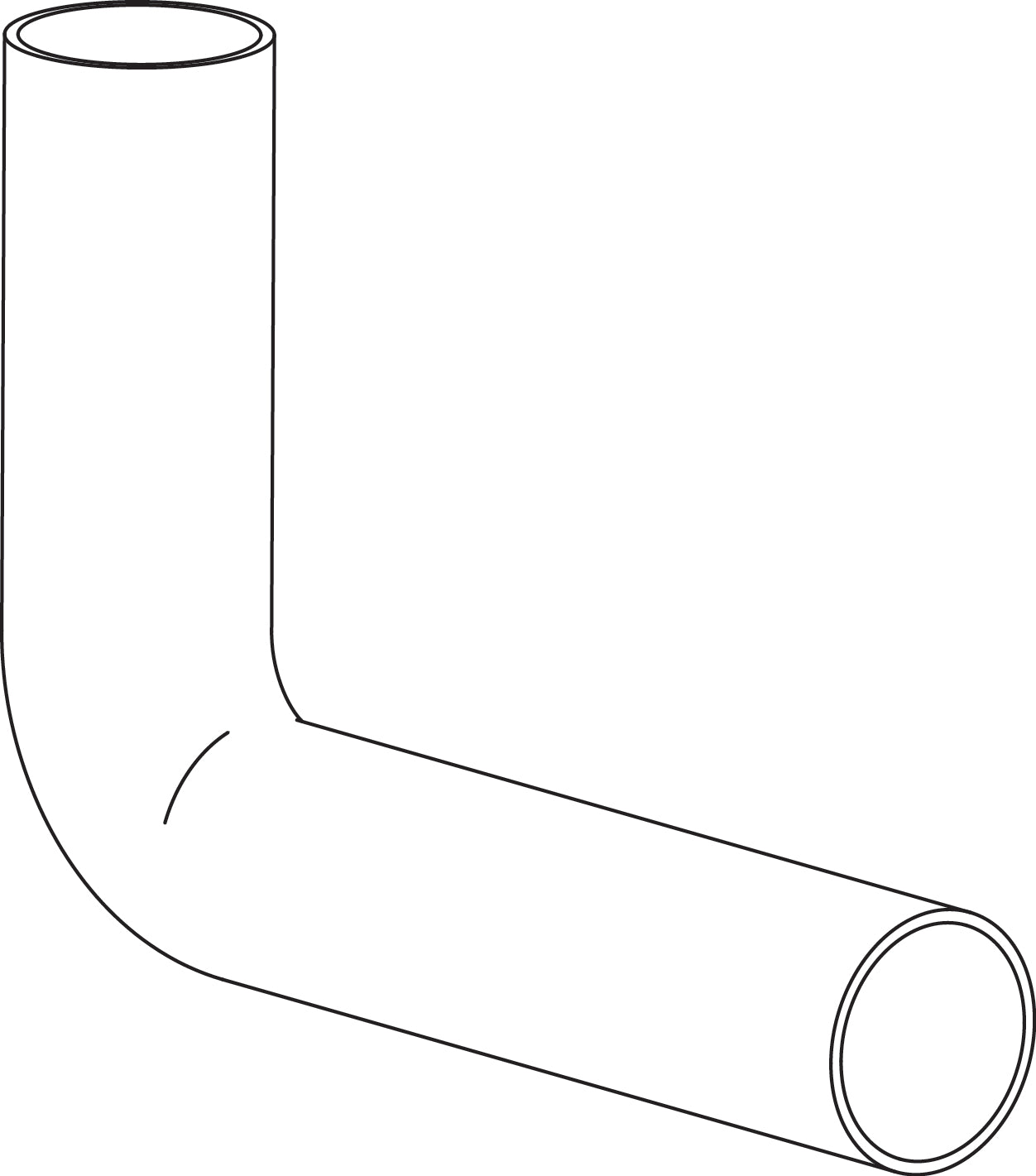 Lowlevel Flushpipe Pack White