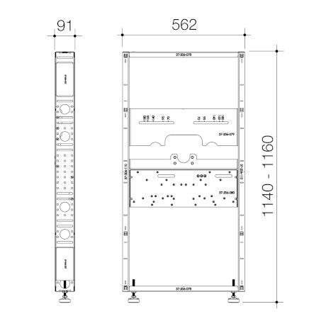 CAMFIS Inwall frame - Wall Mounted Basin Kit