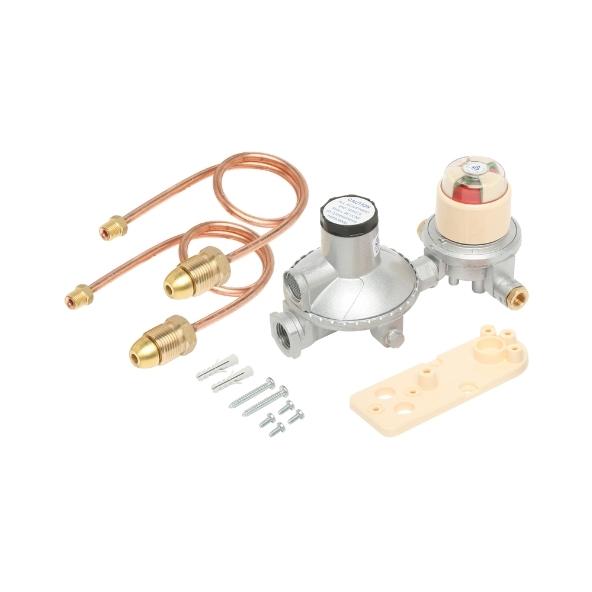 Dual Cylinder Lpg Installation Kit 400 Mj Regulator Automatic Changover with Bracket and Pigtails