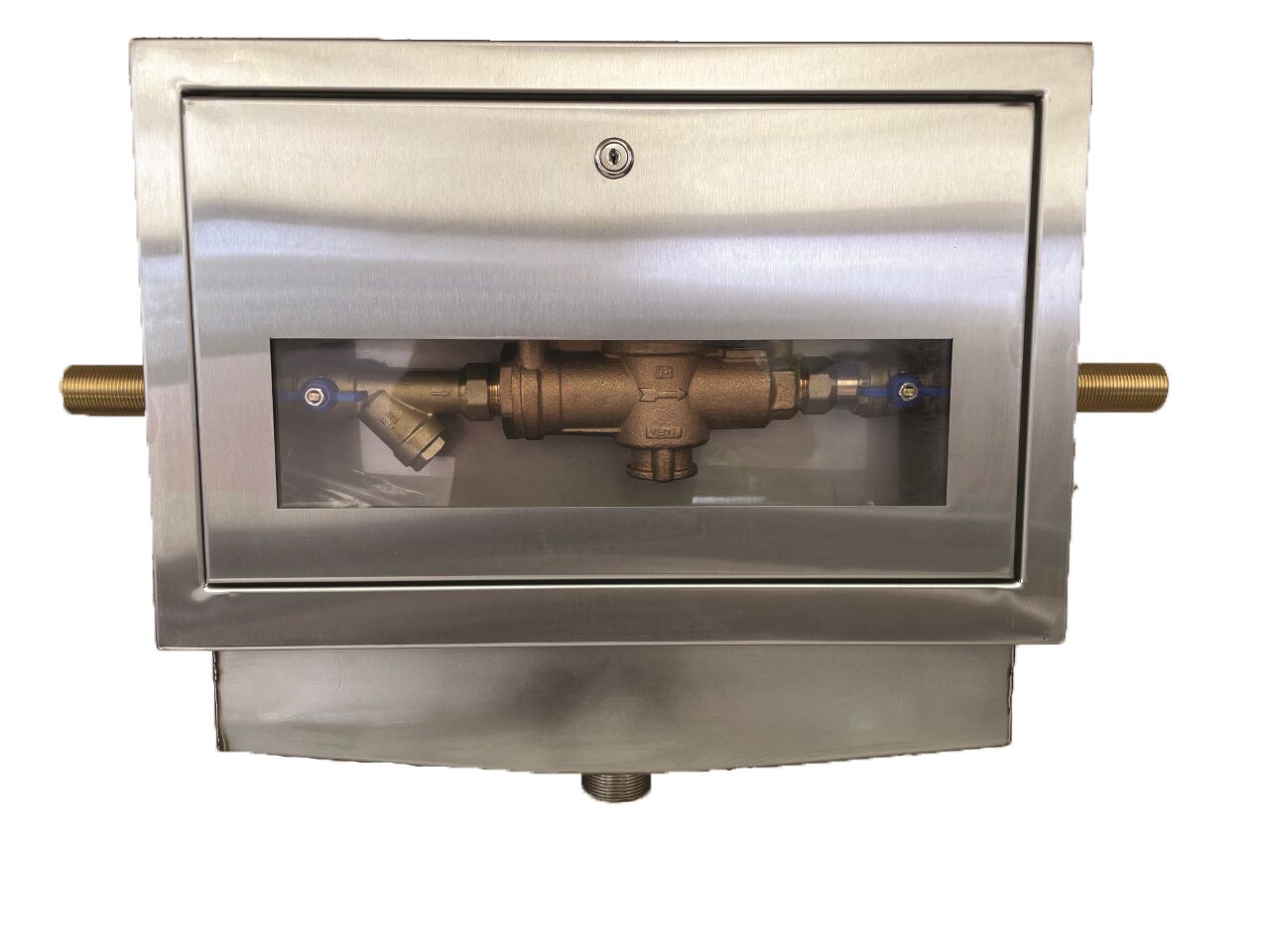 RPZ Single Valve with Stainless Steel Recessed Cabinet - SCABR