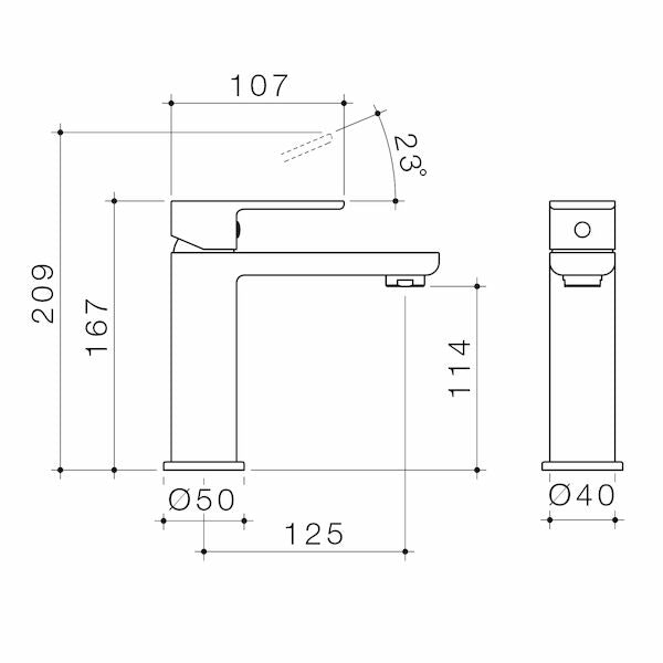 Luna Basin Mixer - Brushed Nickel - Lead Free