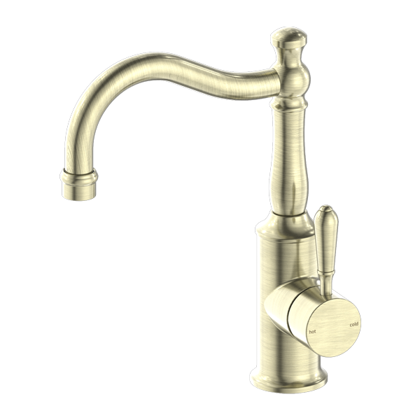 York Basin Mixer Hook Spout With Metal Lever