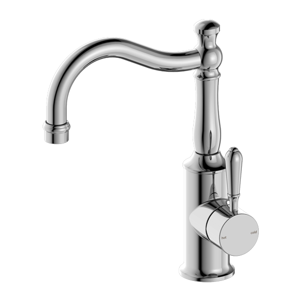York Basin Mixer Hook Spout With Metal Lever