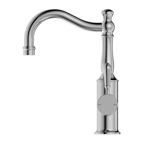 York Basin Mixer Hook Spout With Metal Lever