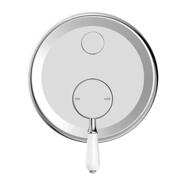 York Shower Mixer With Divertor With Porcelain Lever