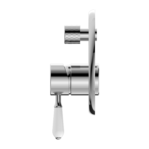 York Shower Mixer With Divertor With Porcelain Lever