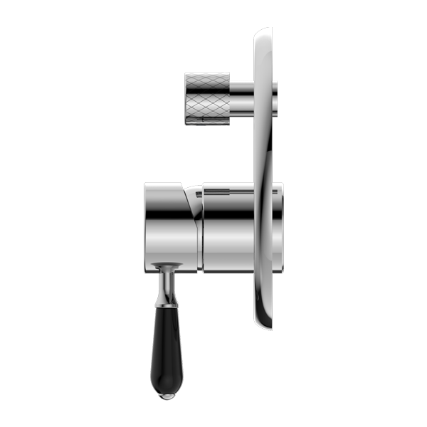 York Shower Mixer With Divertor With Porcelain Lever