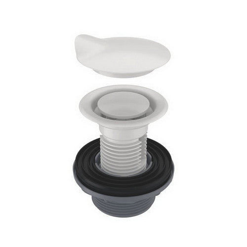 Plug & Waste w/Overflow 32-40mm Plastic White